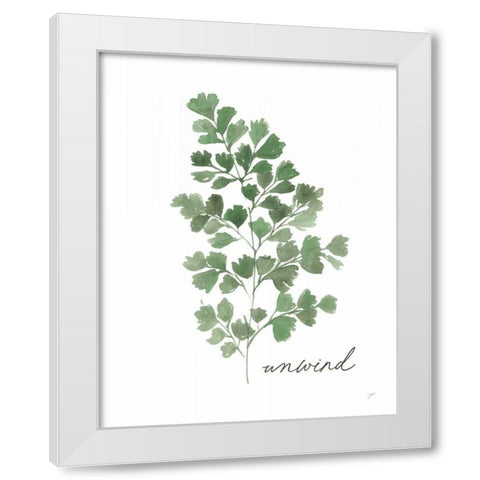 Unwind White Modern Wood Framed Art Print by Panganiban, Karyn