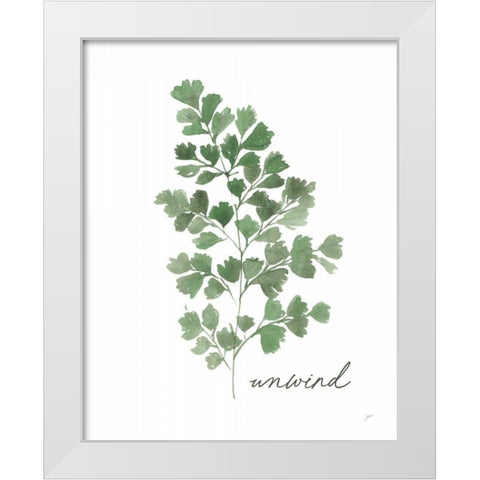 Unwind White Modern Wood Framed Art Print by Panganiban, Karyn