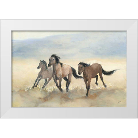 Wild Mustangs White Modern Wood Framed Art Print by Purinton, Julia