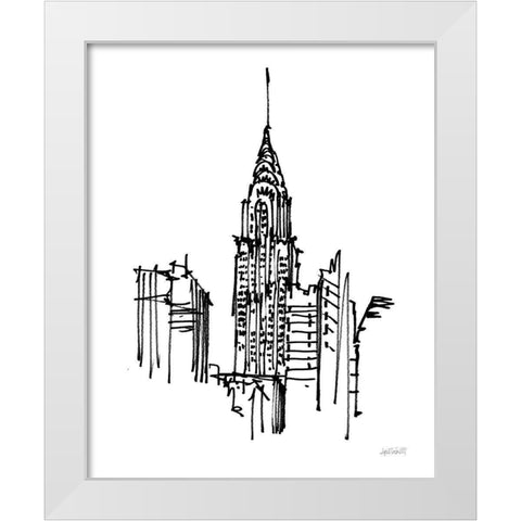 Chrysler Building Sketch White Modern Wood Framed Art Print by Tavoletti, Anne