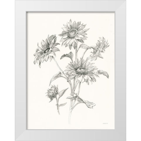 Farm Nostalgia Flowers I Dark Gray White Modern Wood Framed Art Print by Nai, Danhui