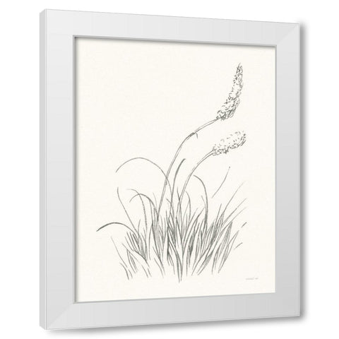 Farm Nostalgia Flowers IV Dark Gray White Modern Wood Framed Art Print by Nai, Danhui