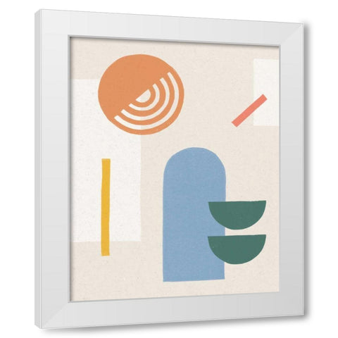 Shapely I White Modern Wood Framed Art Print by Hershey, Moira