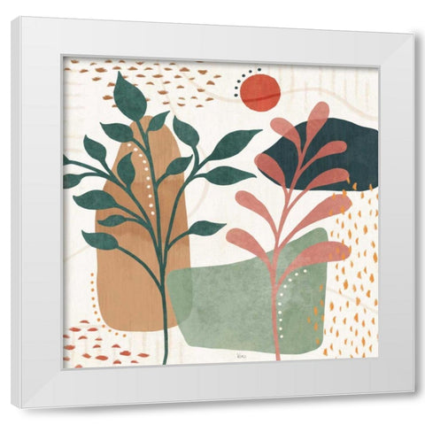 Abstract Blossom III White Modern Wood Framed Art Print by Charron, Veronique