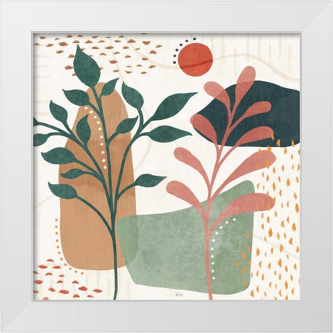 Abstract Blossom III White Modern Wood Framed Art Print by Charron, Veronique