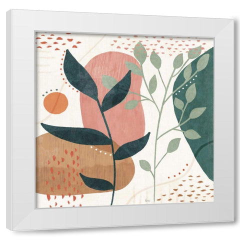 Abstract Blossom IV White Modern Wood Framed Art Print by Charron, Veronique