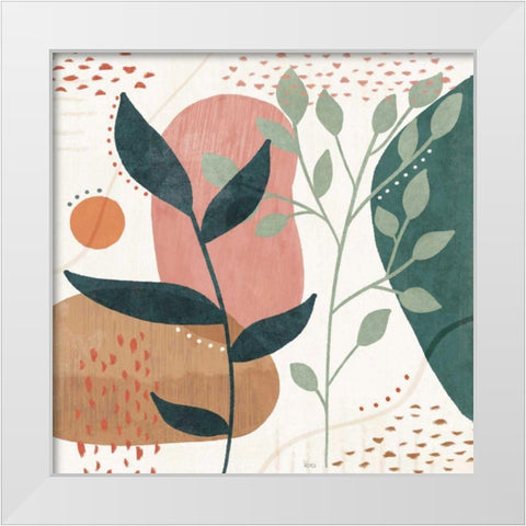 Abstract Blossom IV White Modern Wood Framed Art Print by Charron, Veronique