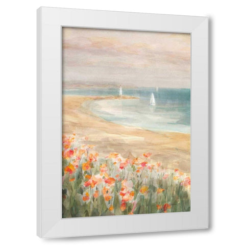 Around the Point I White Modern Wood Framed Art Print by Nai, Danhui