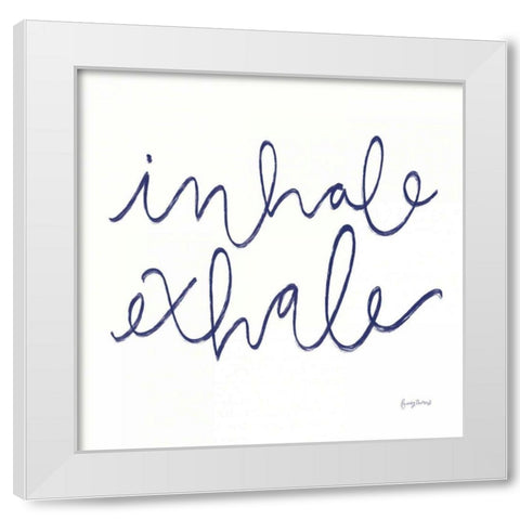 Calm Home III Indigo Crop White Modern Wood Framed Art Print by Thorns, Becky