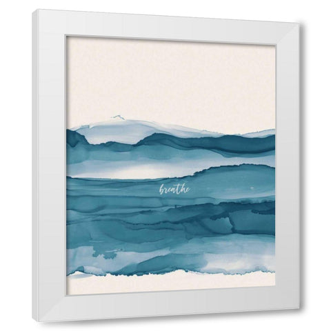 Coastal Ink I Eventide Crop I Breathe White Modern Wood Framed Art Print by Paschke, Chris