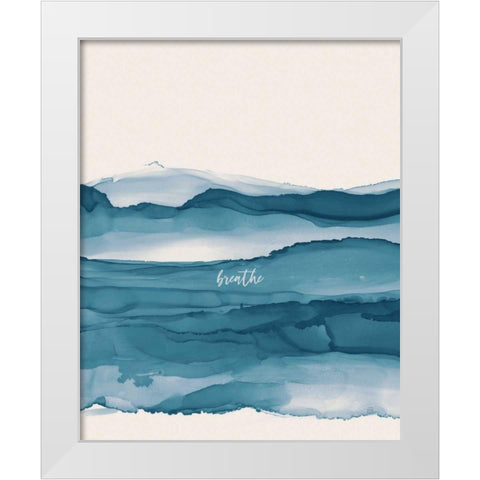 Coastal Ink I Eventide Crop I Breathe White Modern Wood Framed Art Print by Paschke, Chris