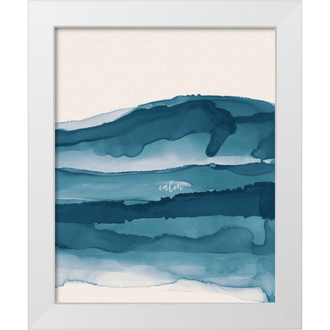 Coastal Ink I Eventide Crop II Calm White Modern Wood Framed Art Print by Paschke, Chris