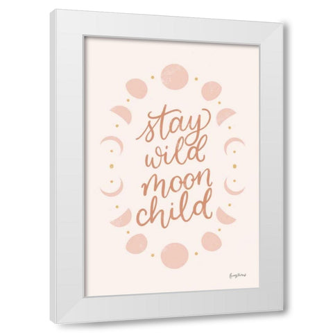 Pink Celestial Boho II White Modern Wood Framed Art Print by Thorns, Becky