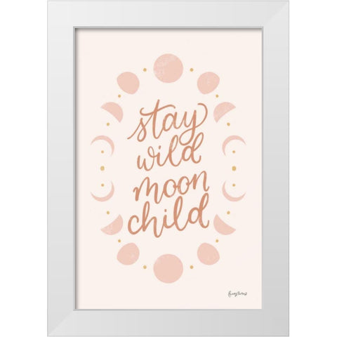 Pink Celestial Boho II White Modern Wood Framed Art Print by Thorns, Becky