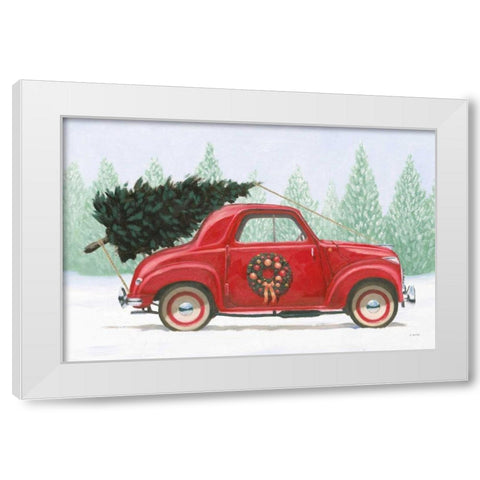 Christmas Farm I White Modern Wood Framed Art Print by Wiens, James