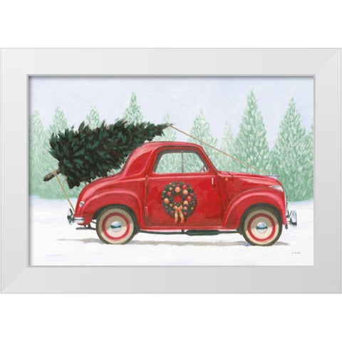 Christmas Farm I White Modern Wood Framed Art Print by Wiens, James