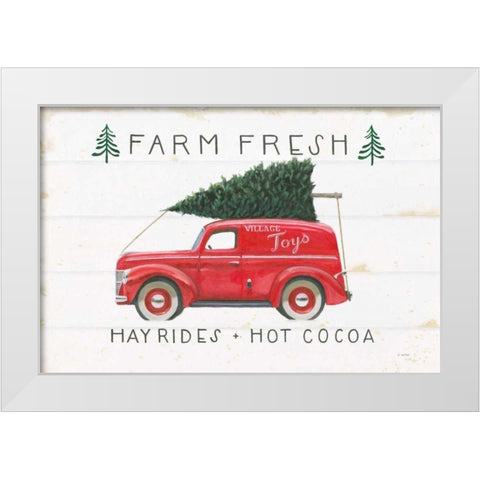 Christmas Farm VI White Modern Wood Framed Art Print by Wiens, James