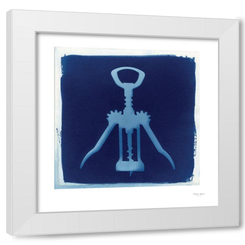 Cyanotype Kitchen V White Modern Wood Framed Art Print by Green, Nancy