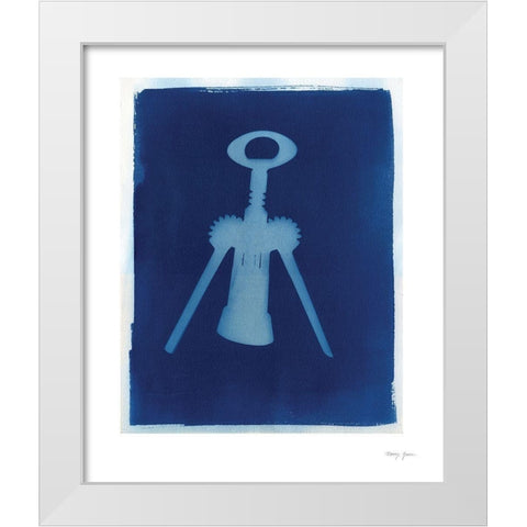 Cyanotype Kitchen VI White Modern Wood Framed Art Print by Green, Nancy
