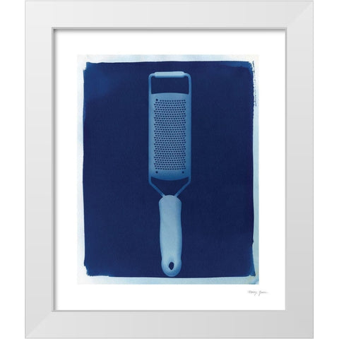 Cyanotype Kitchen VII White Modern Wood Framed Art Print by Green, Nancy