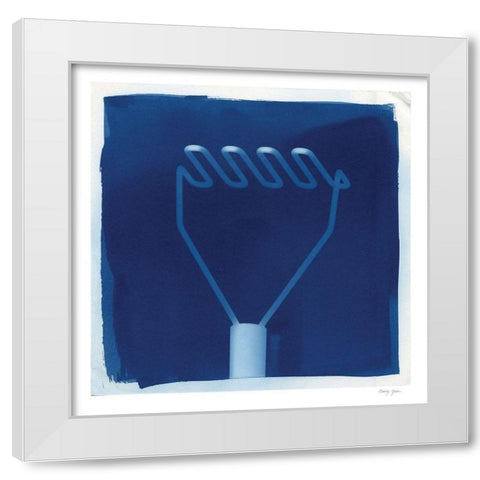 Cyanotype Kitchen IX White Modern Wood Framed Art Print by Green, Nancy
