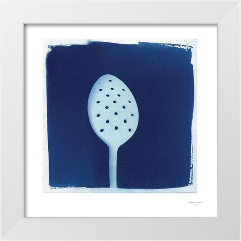 Cyanotype Kitchen XIII White Modern Wood Framed Art Print by Green, Nancy