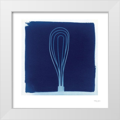 Cyanotype Kitchen XVII White Modern Wood Framed Art Print by Green, Nancy