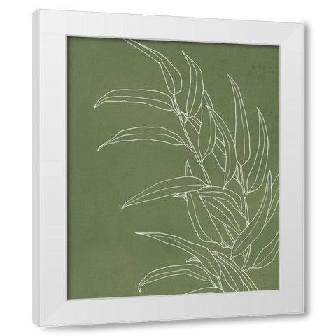 Eucalyptus II on Green White Modern Wood Framed Art Print by Panganiban, Karyn