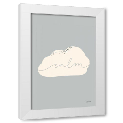Peaceful III White Modern Wood Framed Art Print by Thorns, Becky