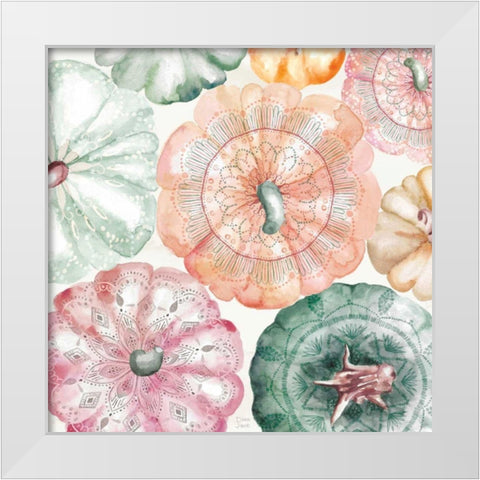 Harvest Touch III White Modern Wood Framed Art Print by June, Dina