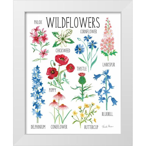 Nature Chart I White Modern Wood Framed Art Print by Zaman, Farida