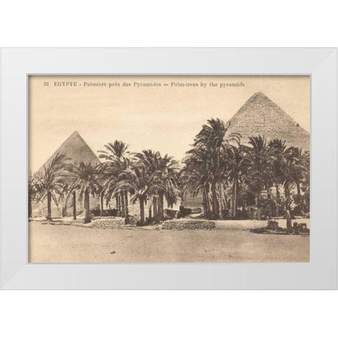 Egypt Postcard II White Modern Wood Framed Art Print by Wild Apple Portfolio