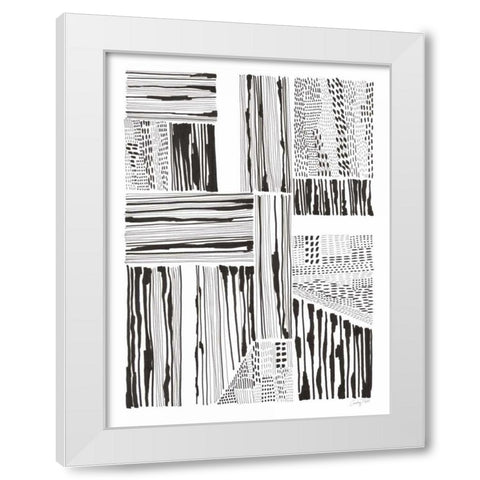 Lined Up I White Modern Wood Framed Art Print by Prahl, Courtney