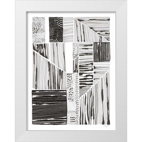 Lined Up II White Modern Wood Framed Art Print by Prahl, Courtney