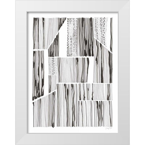 Lined Up III White Modern Wood Framed Art Print by Prahl, Courtney