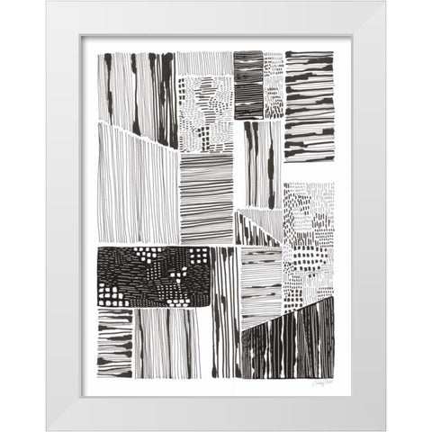 Lined Up IV White Modern Wood Framed Art Print by Prahl, Courtney