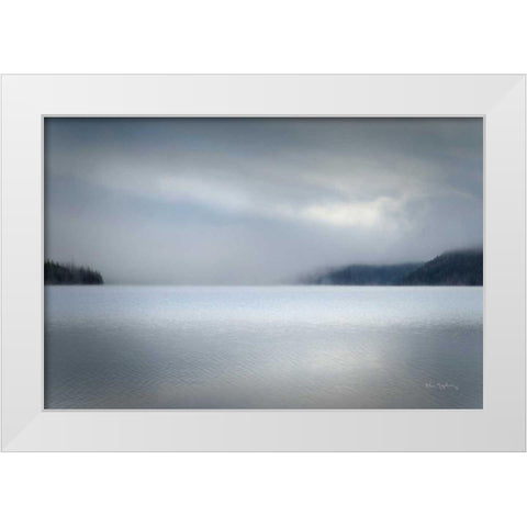 Lake Reflection Idaho White Modern Wood Framed Art Print by Majchrowicz, Alan