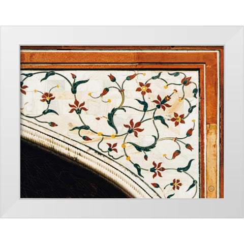 Mosaic I White Modern Wood Framed Art Print by Larson, Nathan