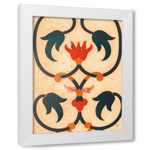 Mosaic II White Modern Wood Framed Art Print by Larson, Nathan