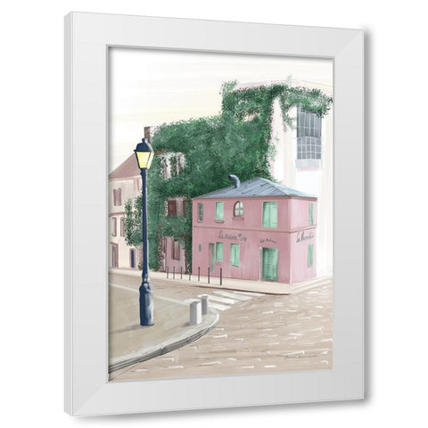 Montmartre Paris White Modern Wood Framed Art Print by Escalante, Omar