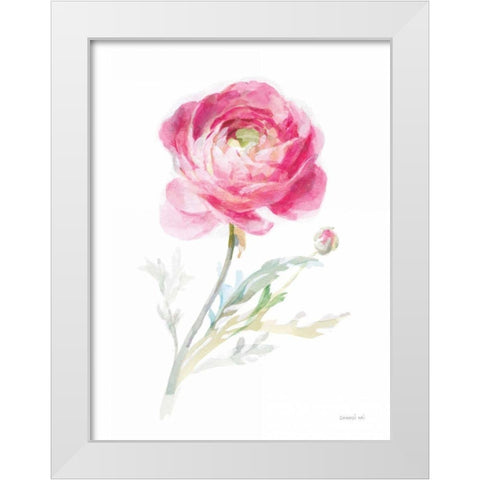 Color of Spring I White Modern Wood Framed Art Print by Nai, Danhui