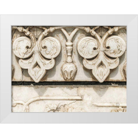Sculptural Detail White Modern Wood Framed Art Print by Larson, Nathan