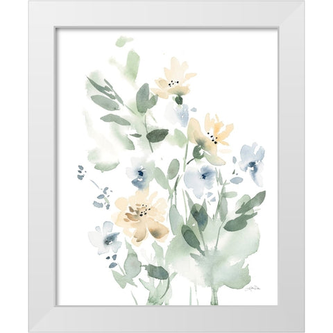 Summer Wildflowers I White Modern Wood Framed Art Print by Pete, Katrina