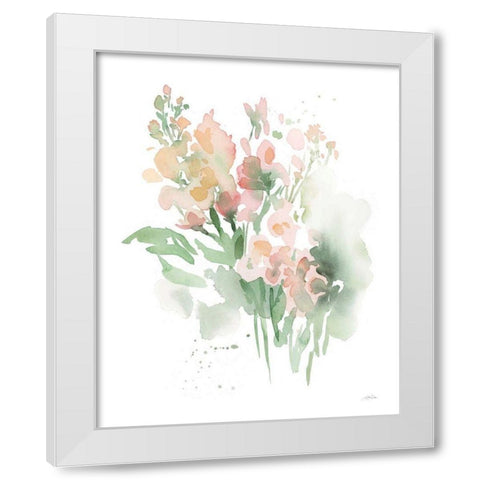 Vibrant Blooms I White Modern Wood Framed Art Print by Pete, Katrina