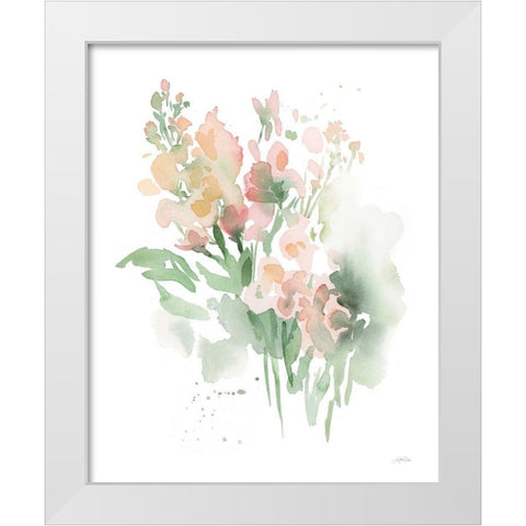 Vibrant Blooms I White Modern Wood Framed Art Print by Pete, Katrina