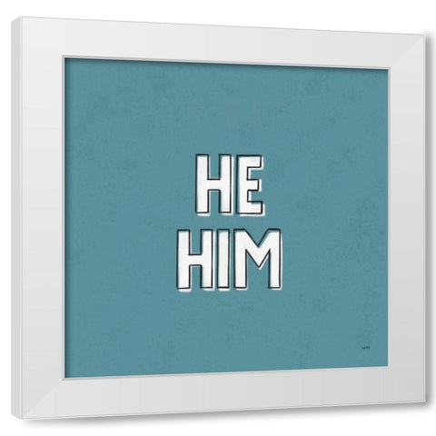 Pronoun II White Modern Wood Framed Art Print by York, Leah