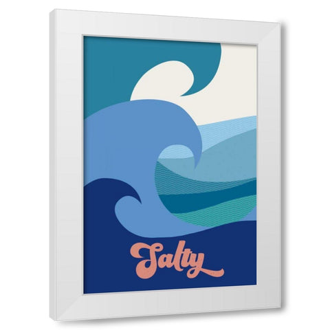 Salty Clean White Modern Wood Framed Art Print by Wild Apple Portfolio