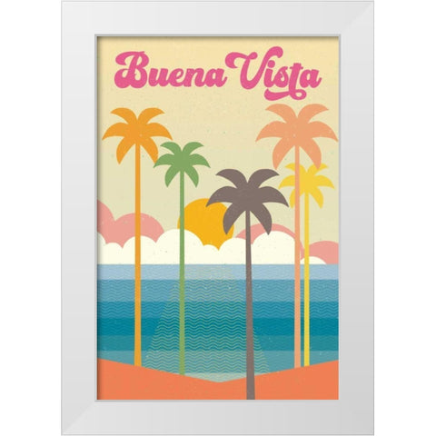 Buena Vista Light White Modern Wood Framed Art Print by Wild Apple Portfolio