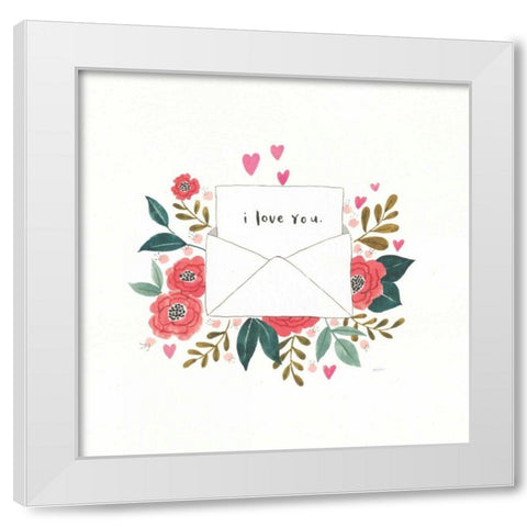 Love Notes I White Modern Wood Framed Art Print by Jackson, Jenaya