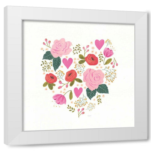 Love Notes II White Modern Wood Framed Art Print by Jackson, Jenaya
